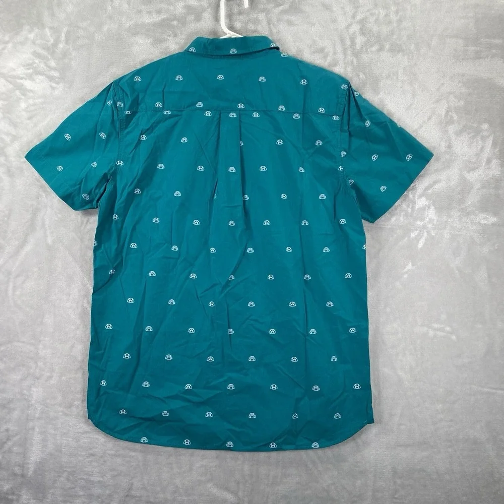 The North Face Shirt Mens Large Button Up Baytrail Jacquard Short Sleeve NWT